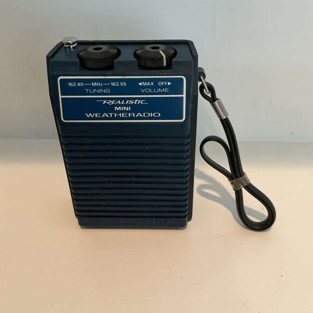 Vintage Realistic 12-156 Mini Weatheradio Portable Pocket Radio RadioShack Works